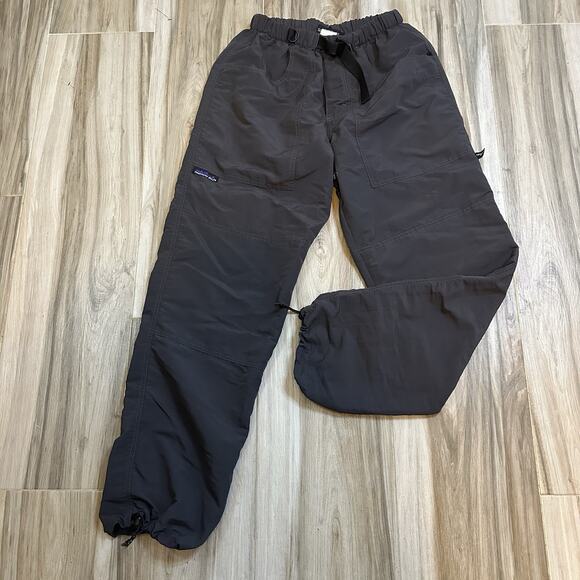 VTG Thousand Mile Pants Mens Sz M Gray Adjustable Belt Cargo Paratrooper Baggy - Picture 1 of 8